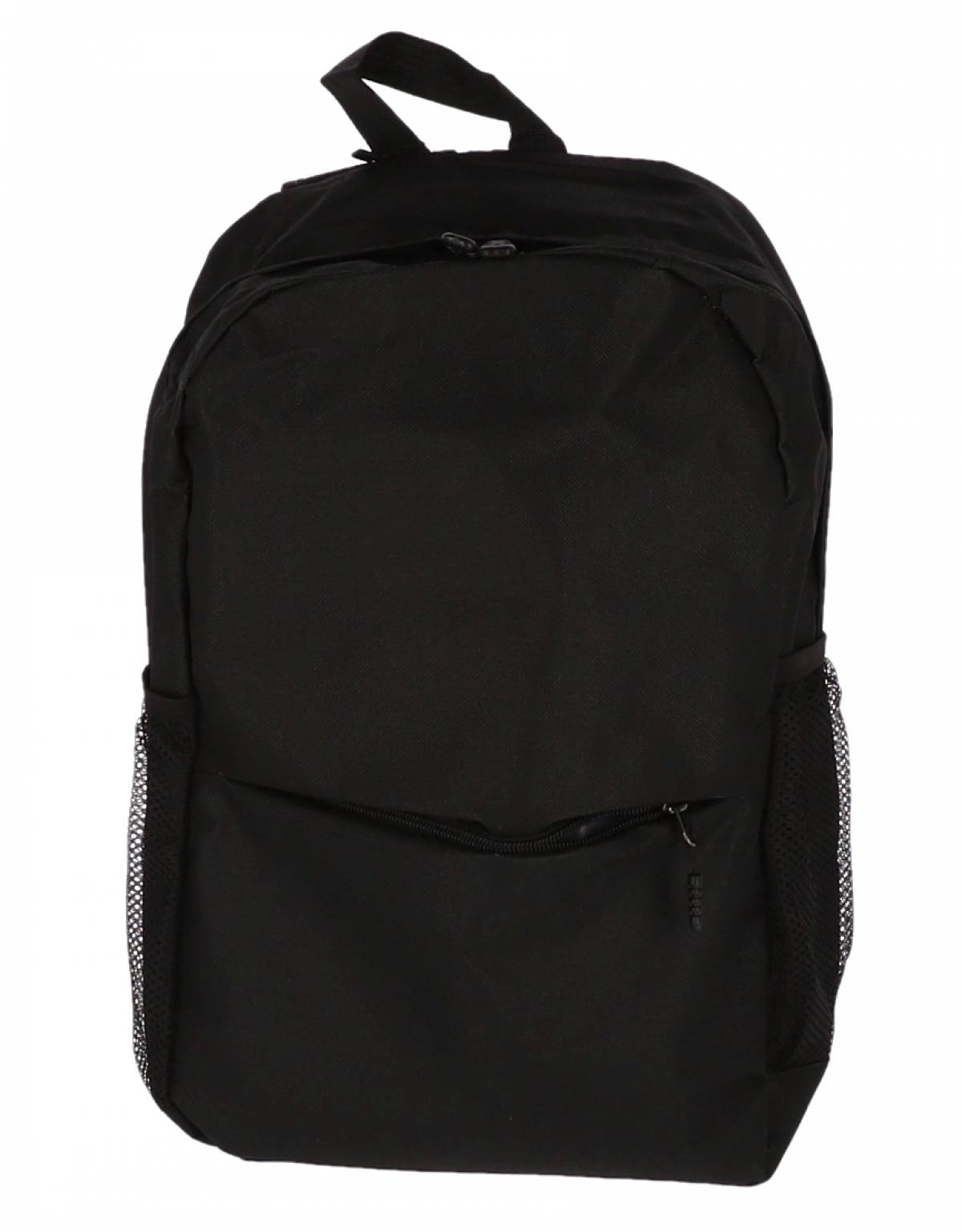 Ghiozdan clasic, pentru clasele I-IV, 2 fermoare, poliester, 42 cm, negru - imagine 4